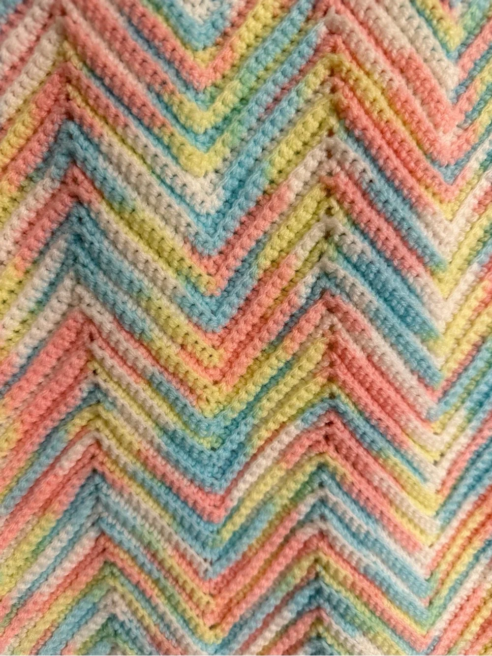 Multicolor crocheted blanket
